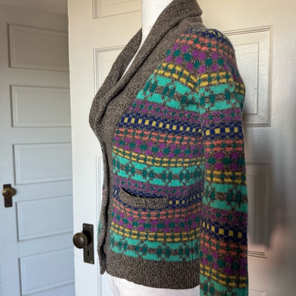Madewell Wallace Colorful Shawl Collar Cardigan Merino Wool XS - Picture 9 of 13